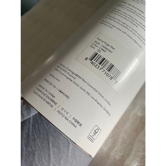VARLEY Charcoal New Varna Yoga Mat The Everyday Small: 70.9 x 26.8in NWT - Picture 3 of 6